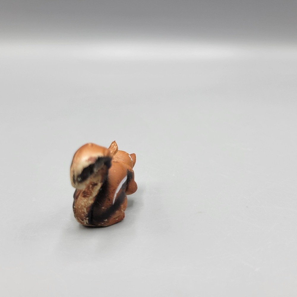 Vintage Brown Ceramic Squirrel Figurine Miniature Animal Decor Collectible 1" - Picture 5 of 9